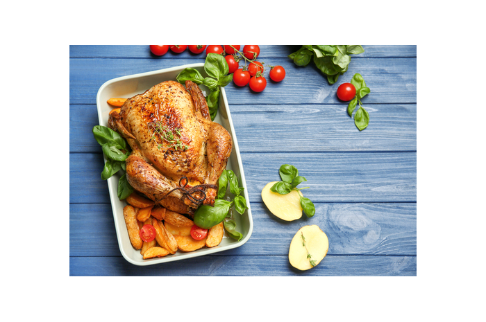 PINTADE AUX EPICES EN 2 CUISSONS ET CONFITURES D’OIGNONS