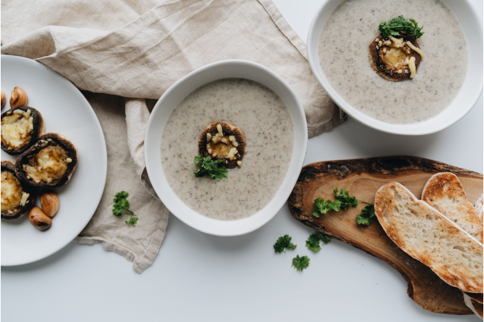 Soupe aux champignons et à la Persillade