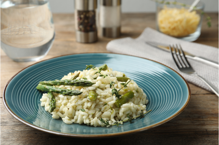 RISOTTO AUX POIREAUX ET AUX ASPERGES