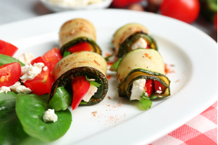 ROULADES DE COURGETTE A LA MOZZARELLA
