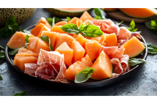 TARTARE DE CAVAILLON AUX CROUSTILLES DE JAMBON CRU