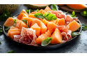 TARTARE DE MELON AU JAMBON CRU CROUSTILLANT