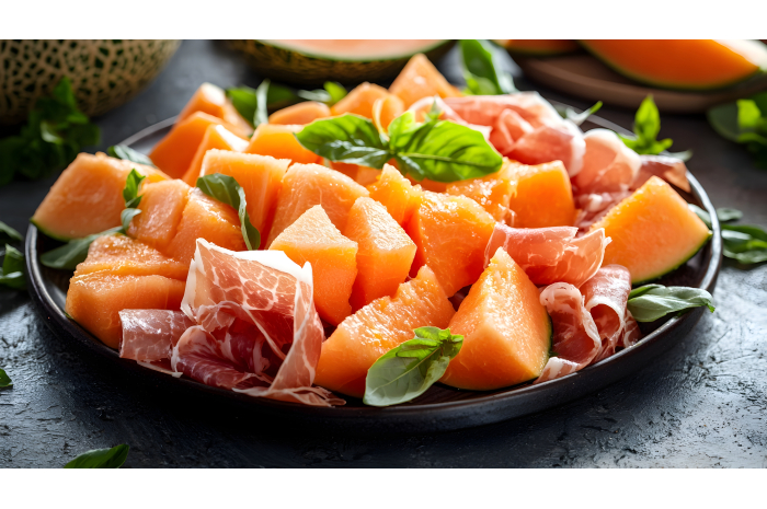 TARTARE DE CAVAILLON AUX CROUSTILLES DE JAMBON CRU