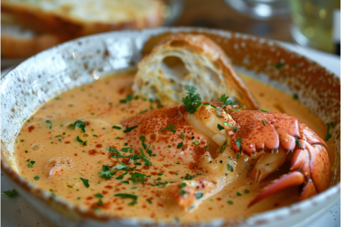 BOUILLON DE HOMARD AU TAPIOCA ET AU CURCUMA