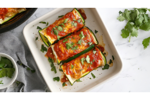 Cannelloni de courgette farci au hachis 