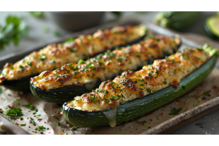 COURGETTE FARCIE RICOTTA-PANCETTA