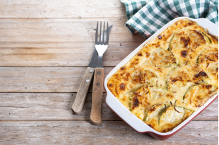 Gratin de farfalles aux courgettes 