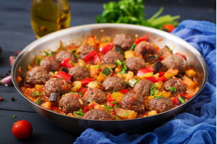 Notre Tajine de kefta et légumes 