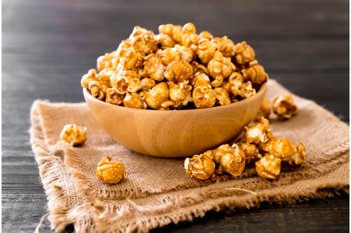 Pop corn au caramel épicé