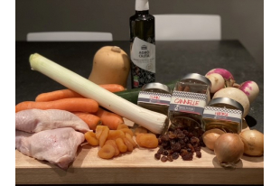 Tajine de poulet à l'Harira